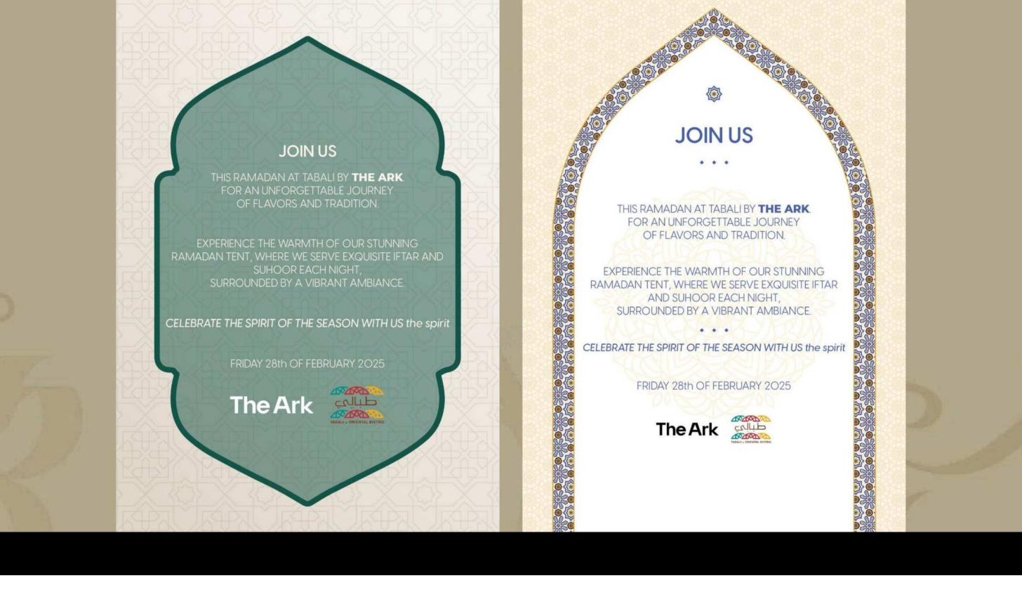 The Ark invitation design